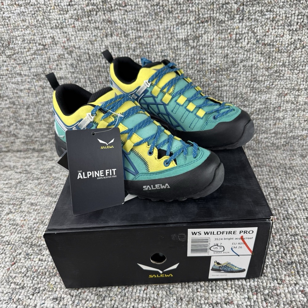 Salewa WS Wildfire Pro Shoes Womens 9 Approach Hiking Trail Blue NIB